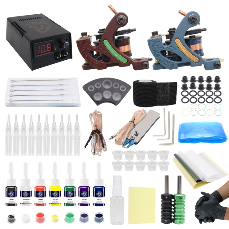Complete Tattoo Kit Professional Electric Complete Coil Machine Parts Tattoo  Gun Kit Professional | Fruugo AE
