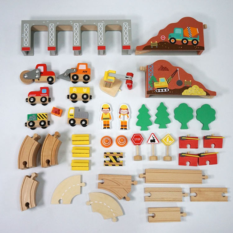 City Wooden Train Tack | Deluxe Train Set