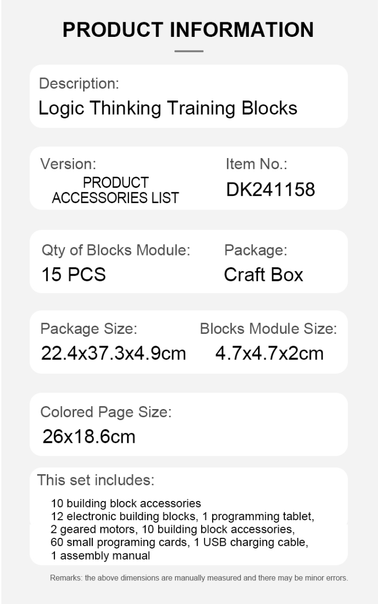 Educational Stem Science Engineering Toys Kids Logic Thinking Training ...