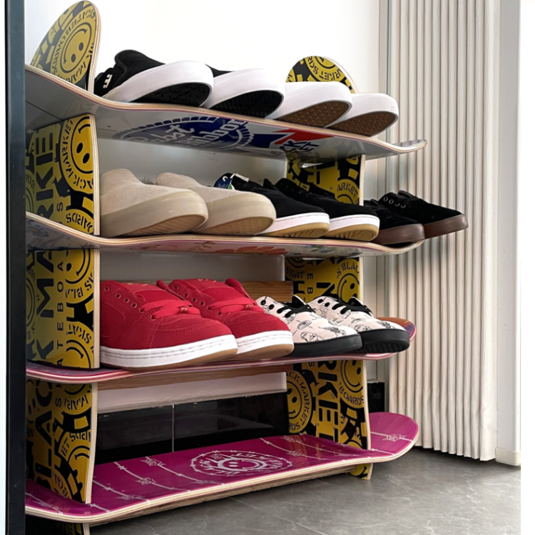 Skateboard deals shoe rack