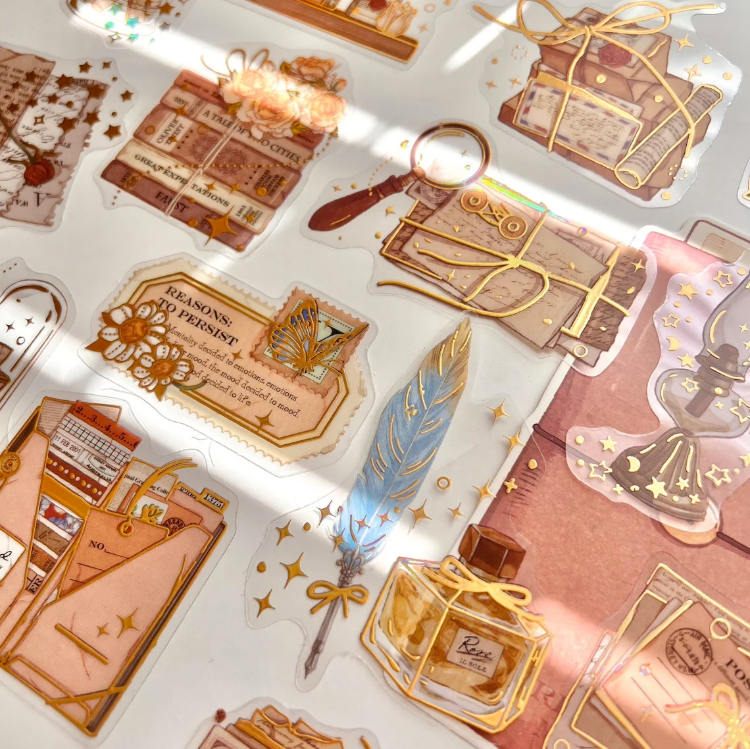 Paper Mails Sticker Design Buy Wholesale China Custom High Quality Real Gold Foil Vintage Mails ...