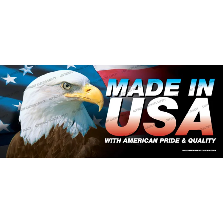 Buy United States Wholesale Harkins Safety Made In Usa With American Pride  & Quality 13 Oz Reinforced Vinyl Banner B2358 Available In Custom Size  Banners & Banners Flags Banners Custom Banner Custom