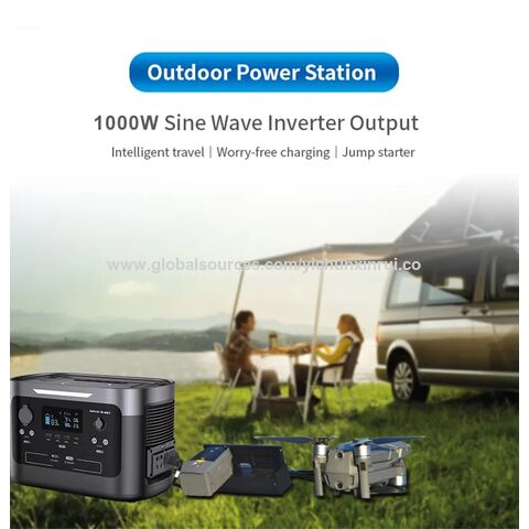 1000W Portable Backup Power Station, Pure Sine Wave Inverter