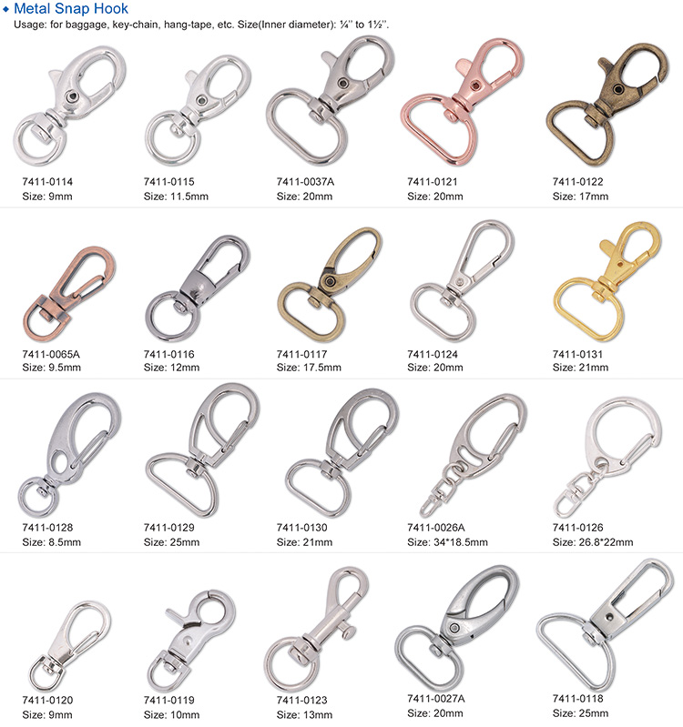 Buy Wholesale China Silver Metal Bag Hook Swivel Snap Hooks For Lanyard ...