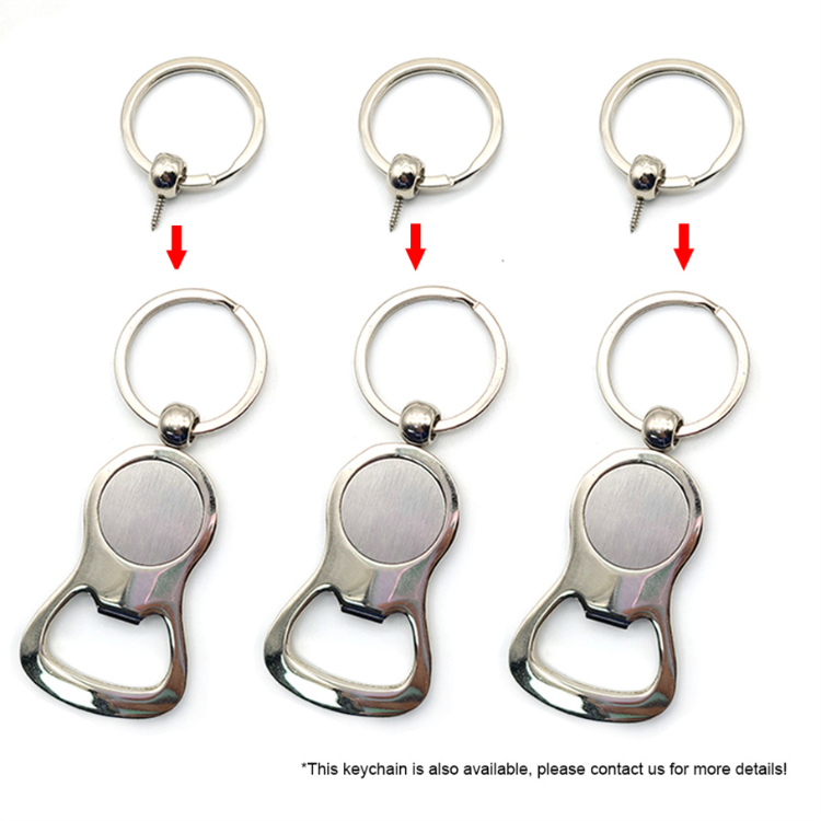 Buy Wholesale China Keychain Accessories Bulk Flat Split Ring With 4-hole  Ball Bead And Screw Set For Keychains & Stainless Steel Keyring Engraving  Blank at USD 0.12