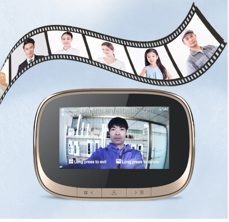 Exitec Digitaler Türspion 754 - Kabelloser Video-Türspion Mit 4 Zoll Display