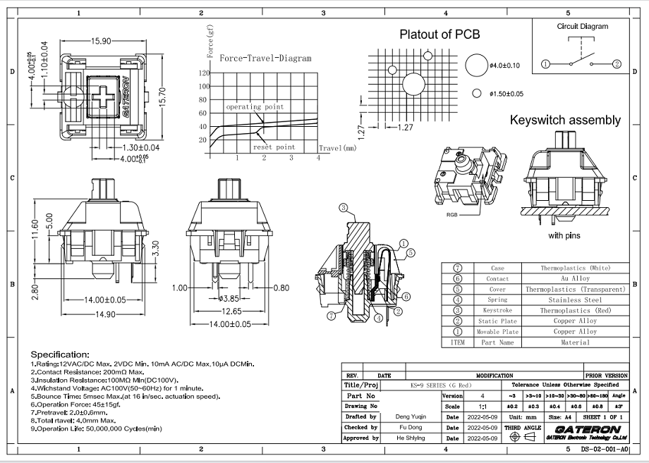 Buy Wholesale China Gateron Wholesale Ks9 Pro Red 3 Pin Linear Switch For Mechanical Keyboard