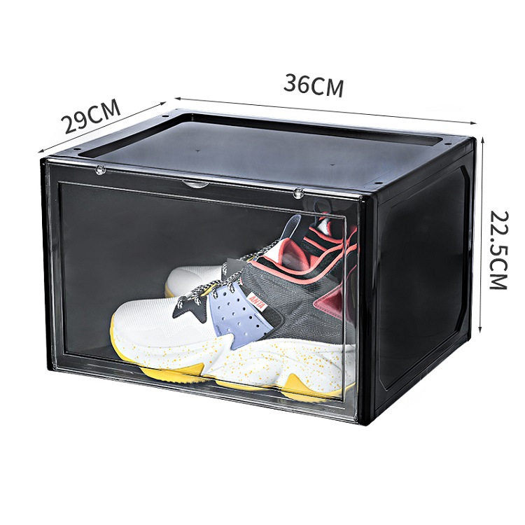 Amazon Hot Sell Plastic Clear Sneaker Drop Front Shoe Box Organizer ...