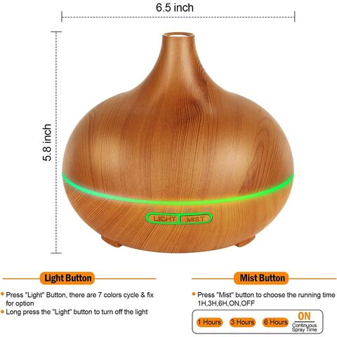 Wooden Onion Aromatherapy Air Humidifier Essential Oil Lamp