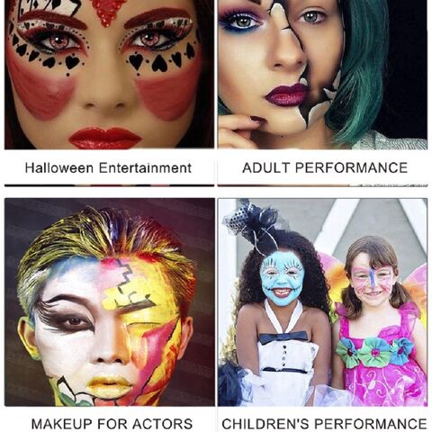Paleta De Óleos De Pintura Corporal Facial, Halloween,fiesta