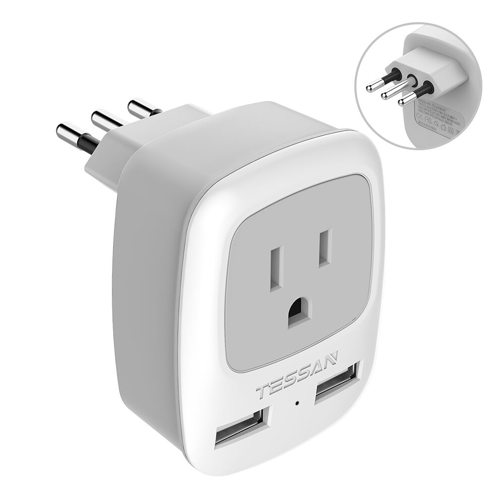 B2b Wholesale Tessan 3 In 1 Us To It Travel Adapter With 2 Usb a For 47-inr-to-cad-today-information-ecurrency