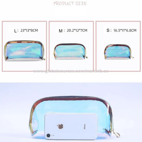 pvc tpu holographic cosmetic bag