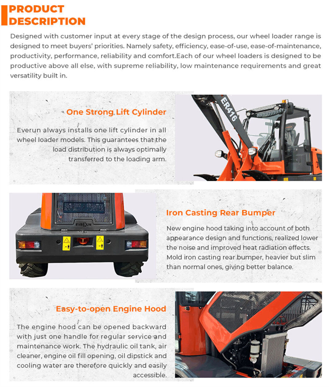 New Design Er416 1.6ton Small Wheel Loader Mini Loader With New ...
