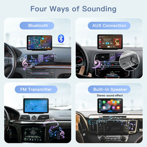 7 Car Portable Wireless Apple Carplay Adapter Touch Display Android Auto  Monitor Bluetooth Navigation System Universal All Cars