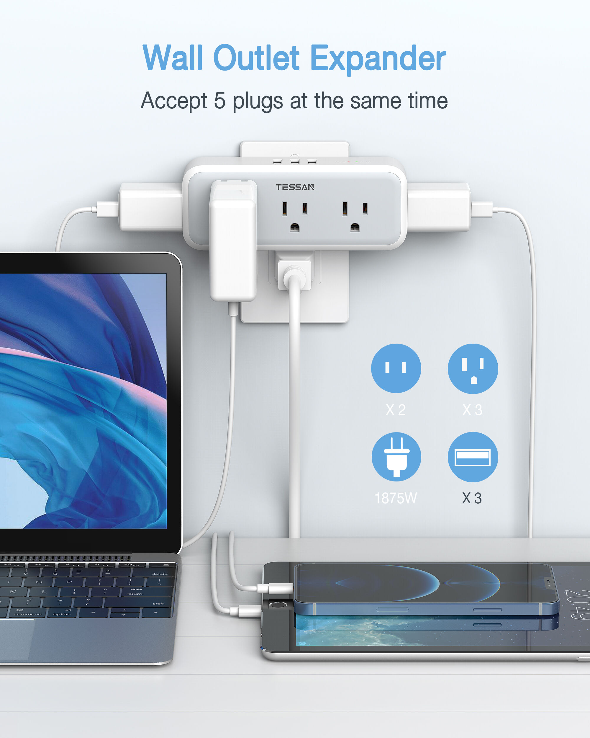 Buy Wholesale China Tessan New Product All In 2 Extending Electrical