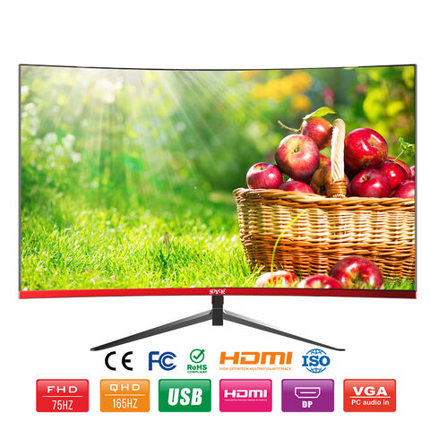 شاشة كمبيوتر LCD LED مقاس 18.5 بوصة و 19.5 بوصة، تثبيت على الحائط أو سطح المكتب، مع منفذ عالي الدقة - شاشة LED للكمبيوتر الشخصي