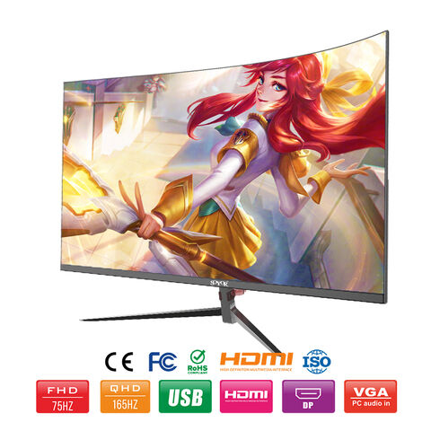 شاشة كمبيوتر LCD LED مقاس 18.5 بوصة و 19.5 بوصة، تثبيت على الحائط أو سطح المكتب، مع منفذ عالي الدقة - شاشة LED للكمبيوتر الشخصي