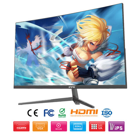 شاشة كمبيوتر LCD LED مقاس 18.5 بوصة و 19.5 بوصة، تثبيت على الحائط أو سطح المكتب، مع منفذ عالي الدقة - شاشة LED للكمبيوتر الشخصي