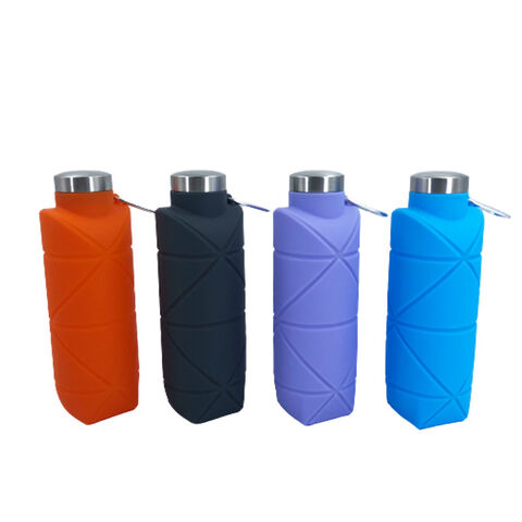 Achetez 700 ml de Bouteille D'eau en Silicone Pliante Portable