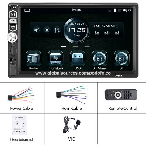 Buy Wholesale China Podofo 7'' Single Din Car Stereo With Carplay Android  Auto 1 Din Car Radio Car Mp5 Player Bt Fm Eq Aux In+ Mic Auto Electronics &  Car Mp5 Player