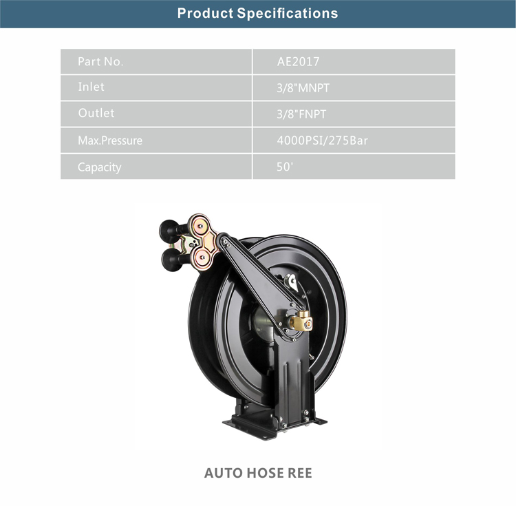 Buy China Wholesale High Pressure Hose Reel Ae2017 For Air/oil/water 4000  Psi 50ft 3/8'' Capacity Pressure Washer Hose Reel & Pressure Washer Hose  Reel Product $49.06