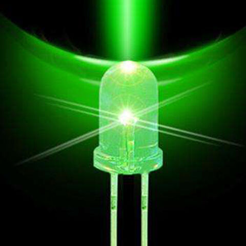OEM 5000mcd LED verde de alta luminosidad con lente difusa de 3mm para montaje Through-hole