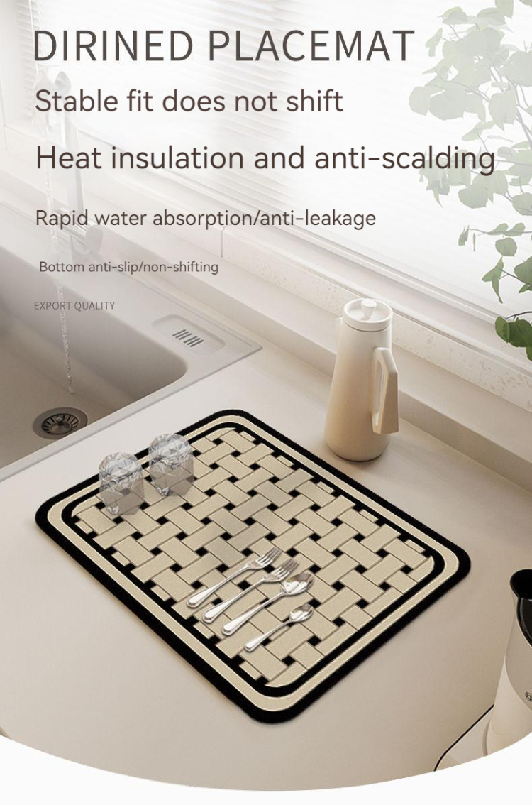 Soft Rubber Sink Mat Anti Slip Home Heat Insulation Drying