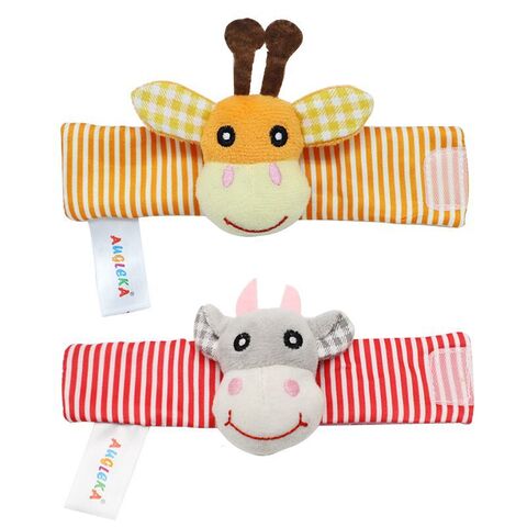 Venta al por mayor de fábrica, conjunto de bebé 100% algodón, sonajero para bebé, sonajeros de muñeca para bebé