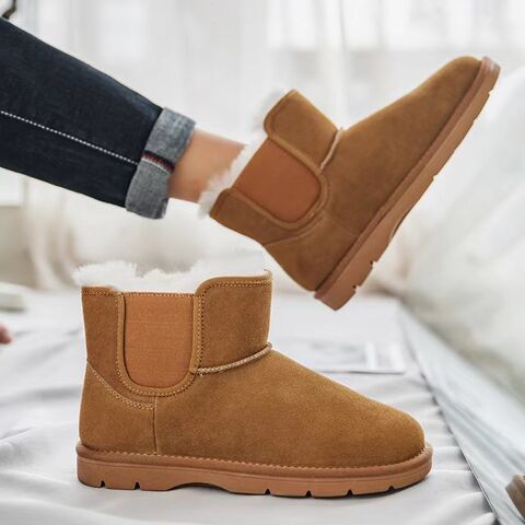 Los hombres de la marca personalizada de nieve del invierno las botas de  cuero impermeable Sneakers super caliente de los hombres botas botas de  hombre al aire libre calzado - China Zapatos