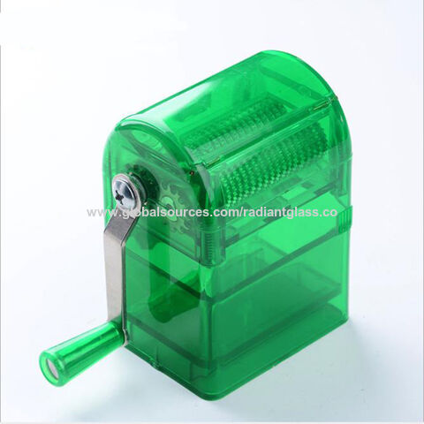 Portable 2 Layers Plastic Herb Grinder Tobacco Shredder Plain Spice Hand  Crusher