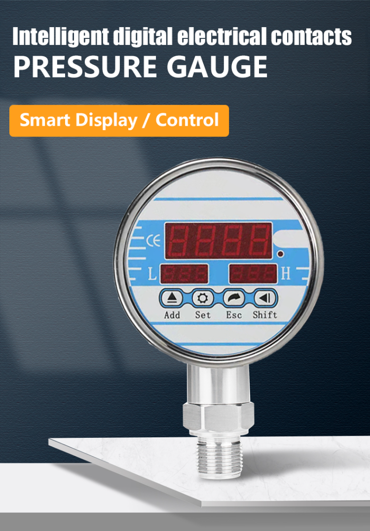 Swk Air/fuel/water Digital Display Manometer Electric Contact Led
