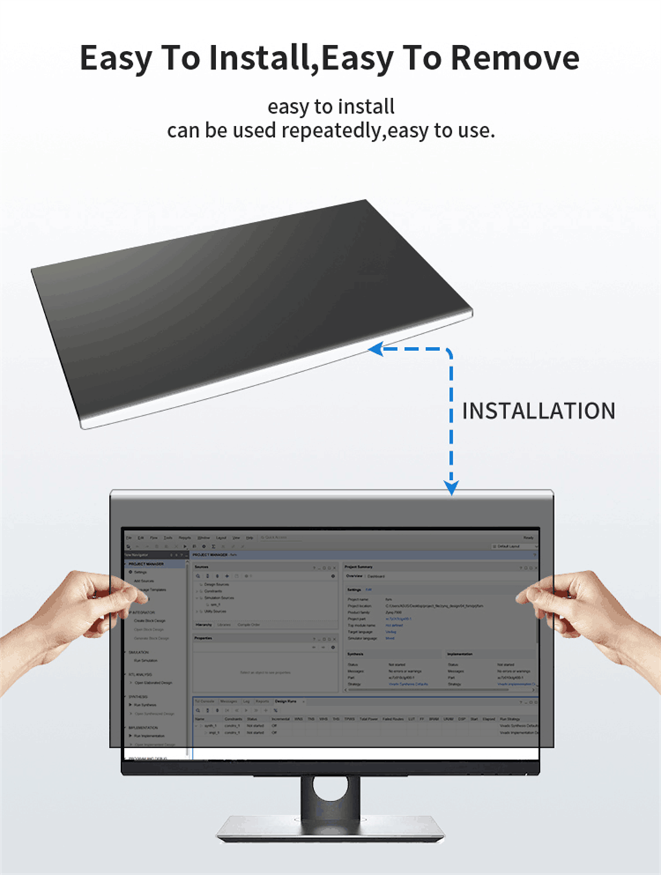 Supplier Acrylic Hang-on Screen Protector Removable Computer Anti ...