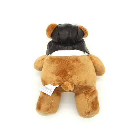 Fliegerhund Plüschtiere mit Helm und Brille - Plüschtiere im Großhandel