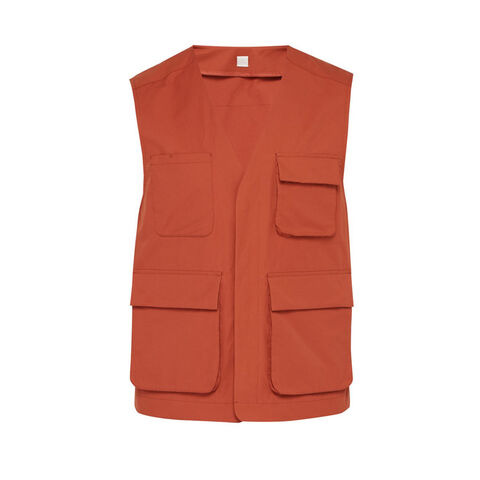 New Men Cargo Vest Loose Multi Pockets Sleeveless Waistcoat Jacket Summer  Gilet