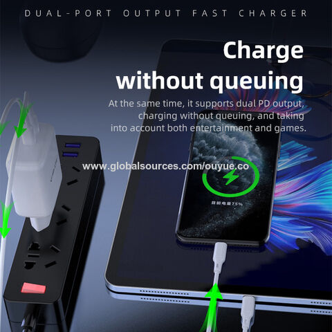 OEM LOGO 40w usb c cargador de puerto dual pd tipo-c adaptador de cargador rápido para iphone 14 13 12 pro max