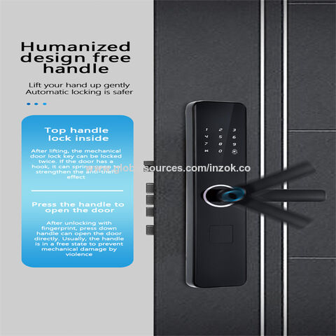 Aluminium Schiebetür Smart Lock Europäischer Standard 5 in 1 Keyless  Fingerprint Türschloss