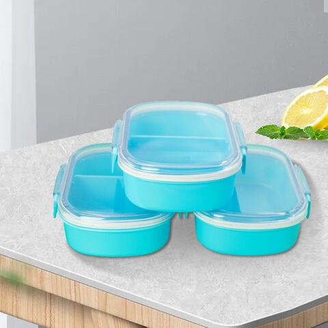 Silica gel fresh-keeping box cover lunch box convenient fruit salad bowl simple  modern sealed round box storage lunch box