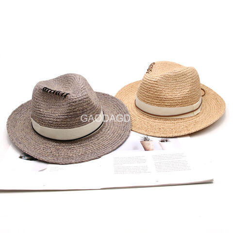 Moda personalizada Panama papel Sombreros paja Unisex de alta