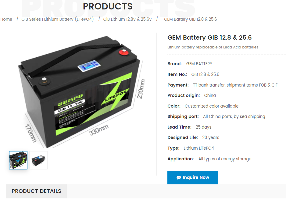 Source China Gemfg 7ah 12.8v Lithium Iron Phosphate (lifepo4) Battery ...