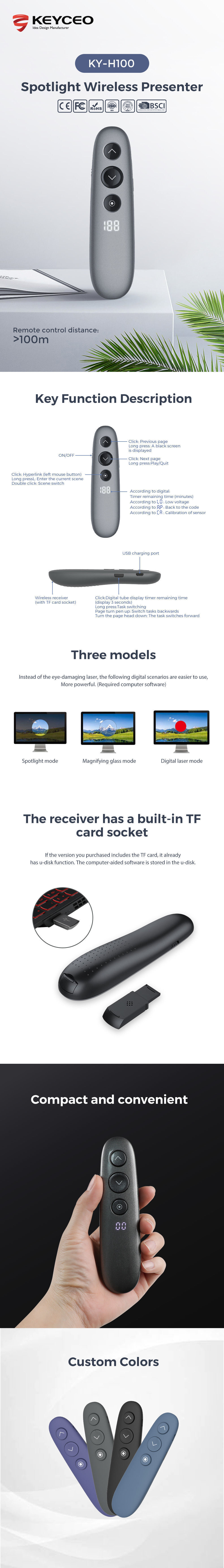 Buy Wholesale China 2.4g Laser Pointer Remote Presentation Remote