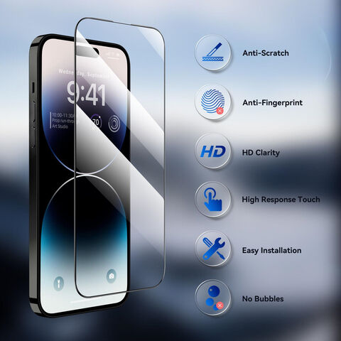 Achetez 100pcs Protecteur D'écran de Colle à Colle Pour Iphone 15 Pro,  Verre Trempé Anti-rayures 0,25 Arc Arc Film de Chine