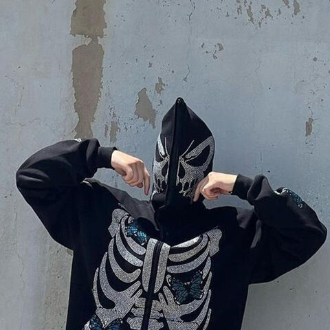 Wholesale Bling Rhinestone Hoodie Design Skeleton Skull Full Zip up Custom Rhinestone  Hoodies - China Custom Hoodie and Oversize Hoodie price