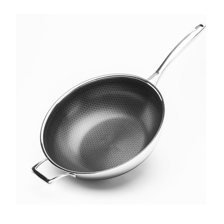 32cm Chinese Traditional Iron Wok Non-stick Pan Kitchen Cookware  Non-coating Pan High Quality With Gift Box