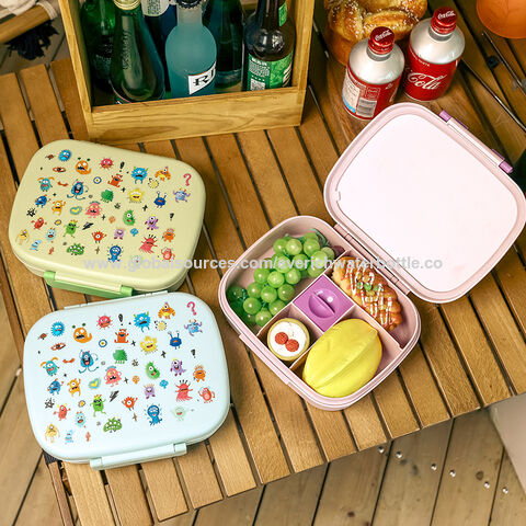 Japanese Cute Lunch Box for Kids BPA Free Bento Box with Cutlery Portable  Food Container Picnic School Microwavable