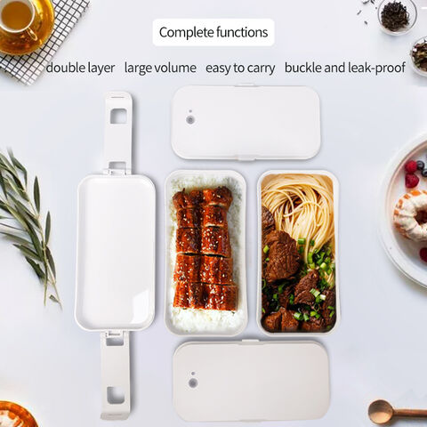 Buy Wholesale China Customizable Patent Lunch Box Double Layer Food Grade  Pp Bento Box Leak Proof Strap Food Container & Food Grade Pp Bento Box at  USD 3.5