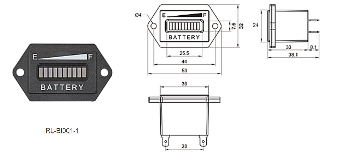 Buy Wholesale Taiwan Rl-bi001 Led Battery Indicator/battery Fuel Gauge