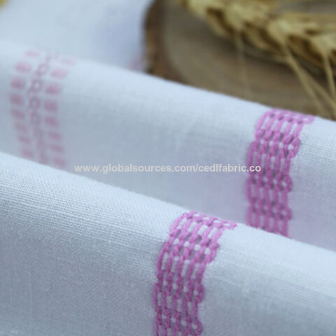 Striped Cotton OCS 100 Dobby Weave Fabric Manufacturer,Striped