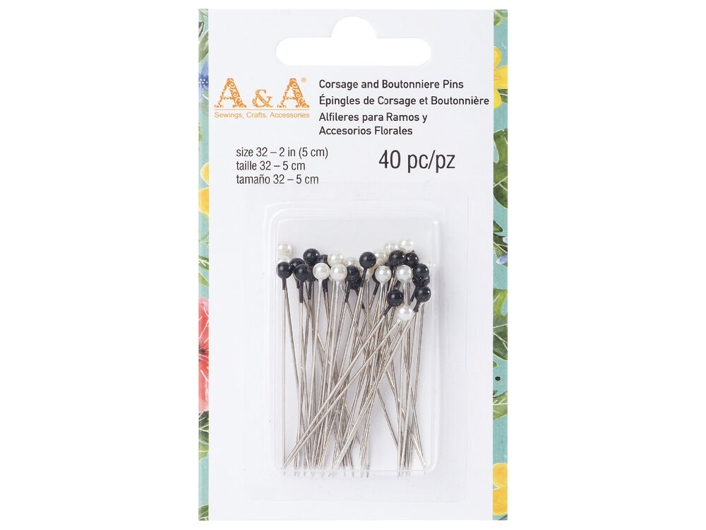 Blue Ball Point Pins Corsage Pins Blue Sewing Pins 5cm Long