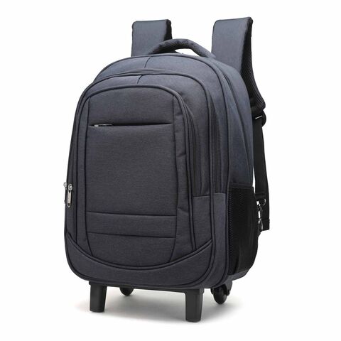 Custom water resistant travel business backpack rolling laptop bag wheeled back pack for men