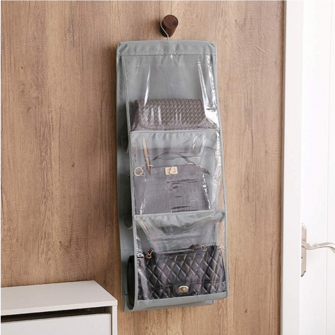 24Grids Large Mesh Pockets Wall Hanging Shoe Organizer Rack Over